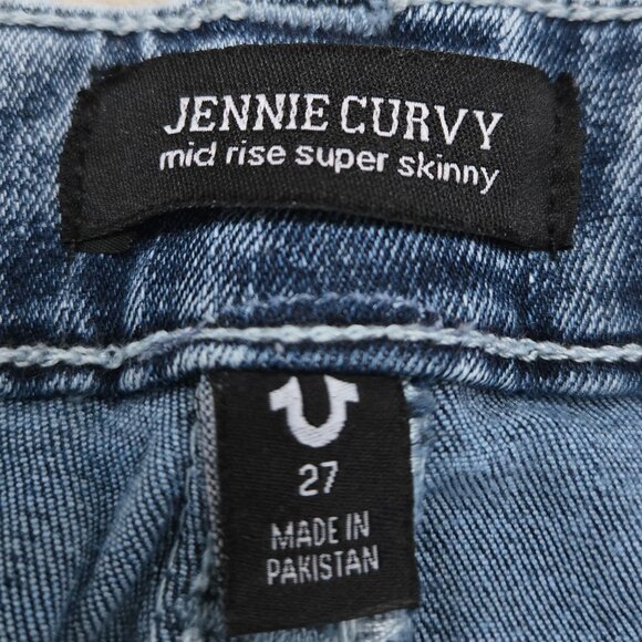 True Religion Jennie Curvy Skinny Jeans Women's Acid Wash Stretchy Shaping 27 - Picture 6 of 9